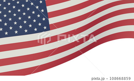 US flag. American flag on transparent background. 108668859