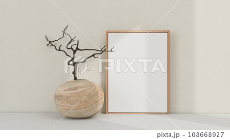 Vertical frame, table decor. Frame mockup. 108668927