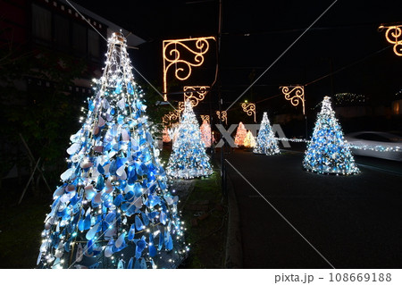 富士山に近い大規模な時之栖のイルミネーション 108669188