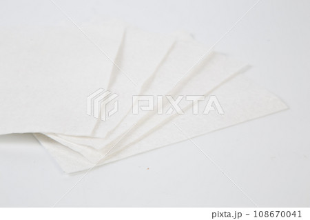 white Thick fabric on the white background. 108670041