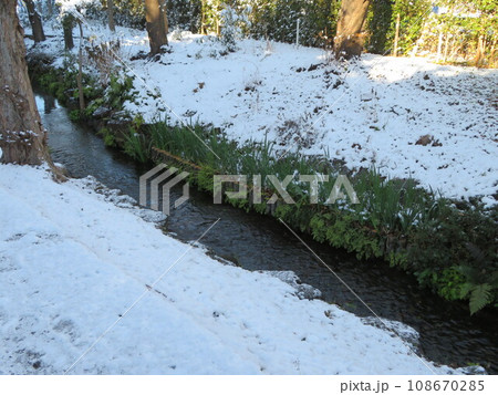 雪景色 小川 雪景色 小川 108670285