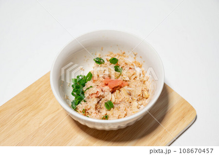 オートミールでタラコご飯 オートミールでタラコご飯 108670457