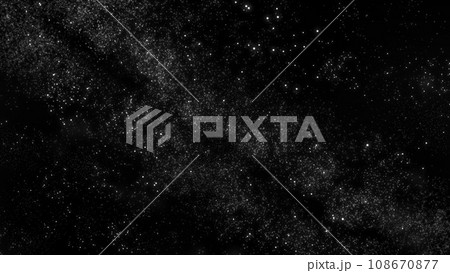 白黒の天の川のイラスト素材 108670877