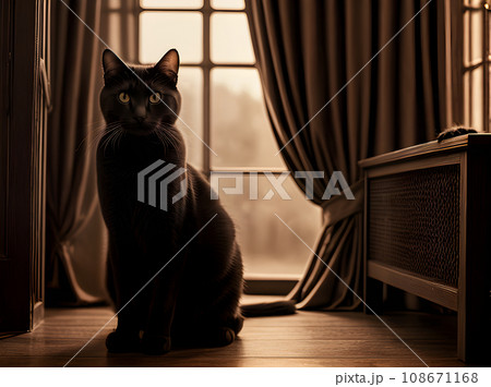 Cats POV in warm gothic lighting sepia. 108671168