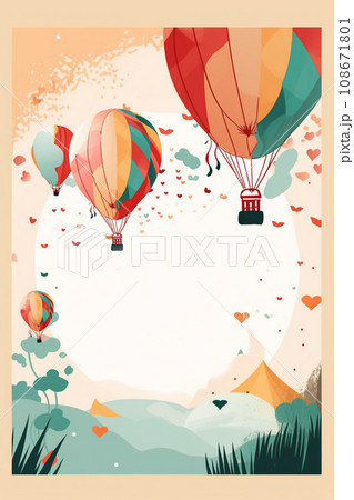 Colorful simple decoration illustration for party, birthday, baby shower, bridal shower, graduation, business event, grand opening, anniversary, holiday invitation draft and greetings card template. 108671801