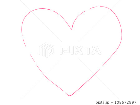 手描きのハート 108672997
