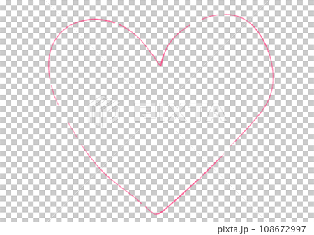 手描きのハート 108672997