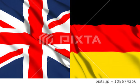 イギリスとドイツの国旗 108674256
