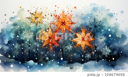 Winter and christmas concept, Ai generated 108674698