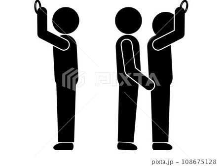 電車での痴漢のピクトグラム 108675128