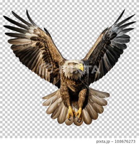 a flying eagle isolated a flying eagle isolated 108676273