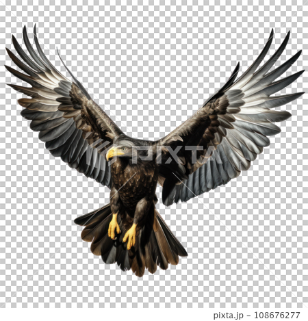 a flying eagle isolated 108676277