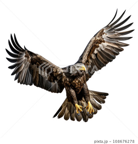 a flying eagle isolated a flying eagle isolated 108676278