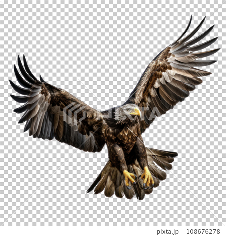 a flying eagle isolated a flying eagle isolated 108676278