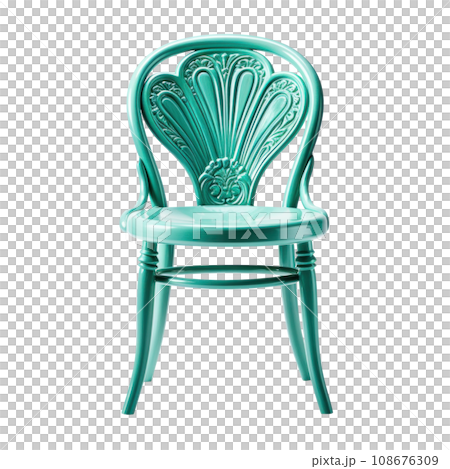 a mint chair isolated 108676309