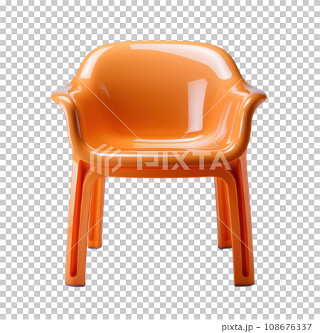 a orange chair isolated a orange chair isolated 108676337