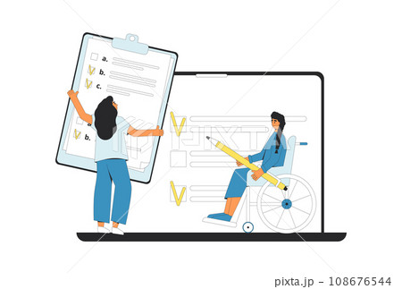 Survey. Online ansers. Quality test 108676544