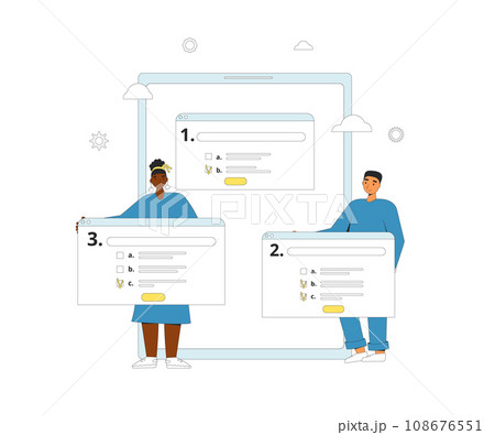 Online test. Students. 108676551