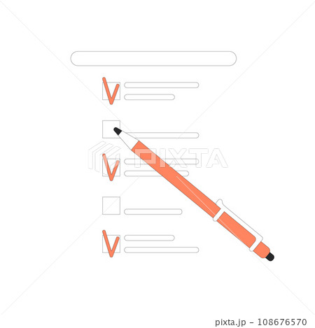 Quality test with pen 108676570