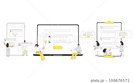 Survey. Online ansers. Quality test 108676571