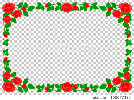 red rose flower frame 108677350
