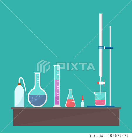 Vector design of chemical titration equipment Vector design of chemical titration equipment 108677477