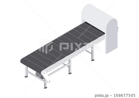 Factory automated with conveyor belt with food slicer Factory automated with conveyor belt with food slicer 108677505