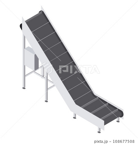 Factory automated with conveyor belt forklift 108677508