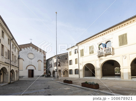 the municipality building in Portobuffole, Italy the municipality building in Portobuffole, Italy 108678921