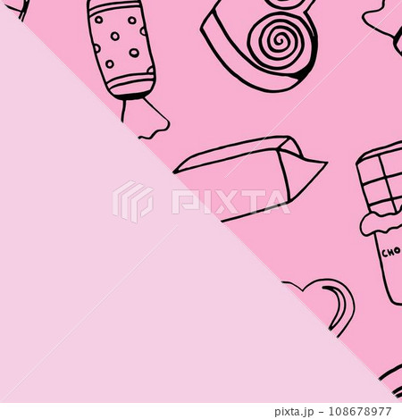 Decorative Frame with Candy and Space for Text. Decorative Frame with Candy and Space for Text. 108678977