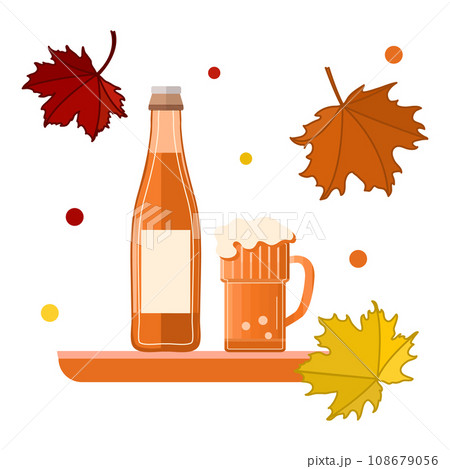 Oktoberfest Party Alcohol Vector Drink Beer Bottle Oktoberfest Party Alcohol Vector Drink Beer Bottle 108679056