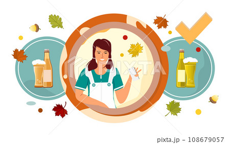 Oktoberfest Beer Party Alcohol Order Vector Drink Oktoberfest Beer Party Alcohol Order Vector Drink 108679057