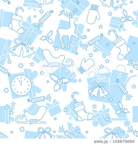 Pattern New year Merry Christmas Winter Holiday 108679060