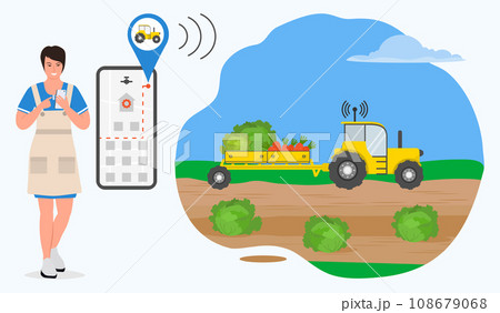Smart harvesting farming Agriculture Vegetables 108679068