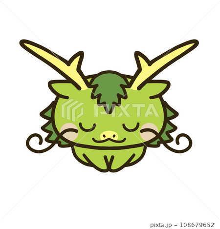 正座をして両手をつく二頭身の辰 正座をして両手をつく二頭身の辰 108679652