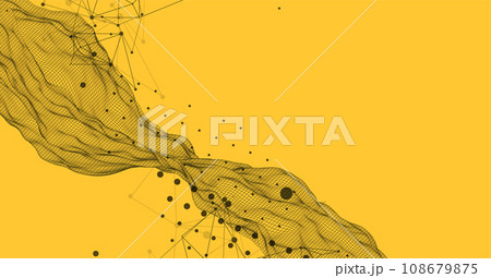 The abstract wave is made in a frame style. Template for science and technology presentation. The abstract wave is made in a frame style. Template for science and technology presentation. 108679875
