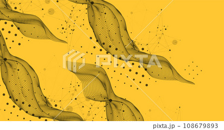 The abstract wave is made in a frame style. Template for science and technology presentation. The abstract wave is made in a frame style. Template for science and technology presentation. 108679893