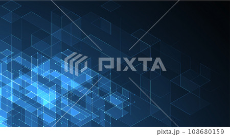 Vector illustration. Digital technology and engineering isometric background. 108680159