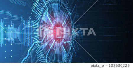 Abstract background on technological and scientific topics. CPU concept. Vector Abstract background on technological and scientific topics. CPU concept. Vector 108680222