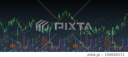 Financial trade concept. Stock market and exchange. Candle stick graph chart. Financial trade concept. Stock market and exchange. Candle stick graph chart. 108680251