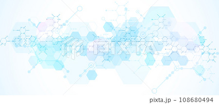 Modern science or technology abstract background using hexagonal shapes. Modern science or technology abstract background using hexagonal shapes. 108680494