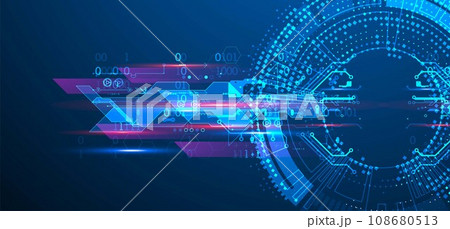 Abstract technology concept. Circuit board, high computer background. Vector illustration with space for content, web - template, business tech presentation. Abstract technology concept. Circuit board, high computer background. Vector illustration with space for content, web - template, business tech presentation. 108680513