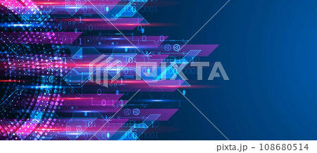 Abstract technology concept. Circuit board, high computer background. Vector illustration with space for content, web - template, business tech presentation. 108680514