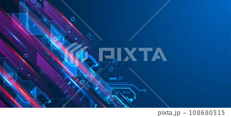 Abstract technology concept. Circuit board, high computer background. Vector illustration with space for content, web - template, business tech presentation. 108680515