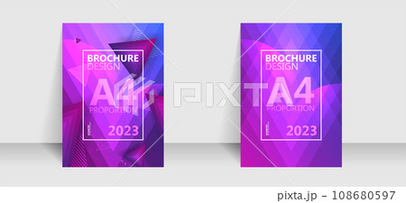Brochure template flyer background for business design in A4 proportion. Brochure template flyer background for business design in A4 proportion. 108680597