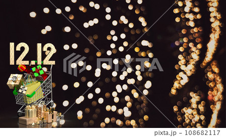 The Day 12 in December for promotion of offer marketing concept.3d rendering The Day 12 in December for promotion of offer marketing concept.3d rendering 108682117