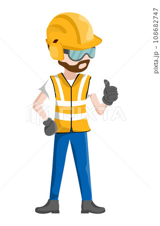 Worker with his personal protective equipment 108682747