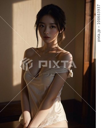 白いビキニを着た若い女性 白いビキニを着た若い女性 108683937