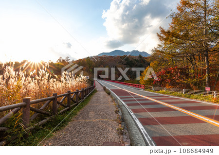 (山梨県)秋の清里高原から見る紅葉風景4 (山梨県)秋の清里高原から見る紅葉風景4 108684949