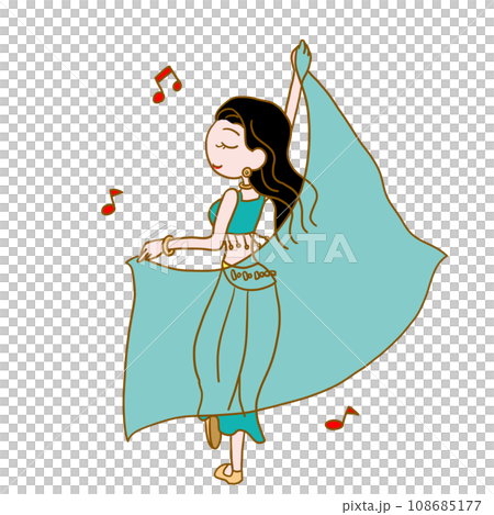 ベリーダンスを踊る女性2 108685177